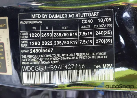 2010 Mercedes-Benz Glk 350 4Matic z USA, uszkodzony, nr VIN WDCGG8HB9AF427166